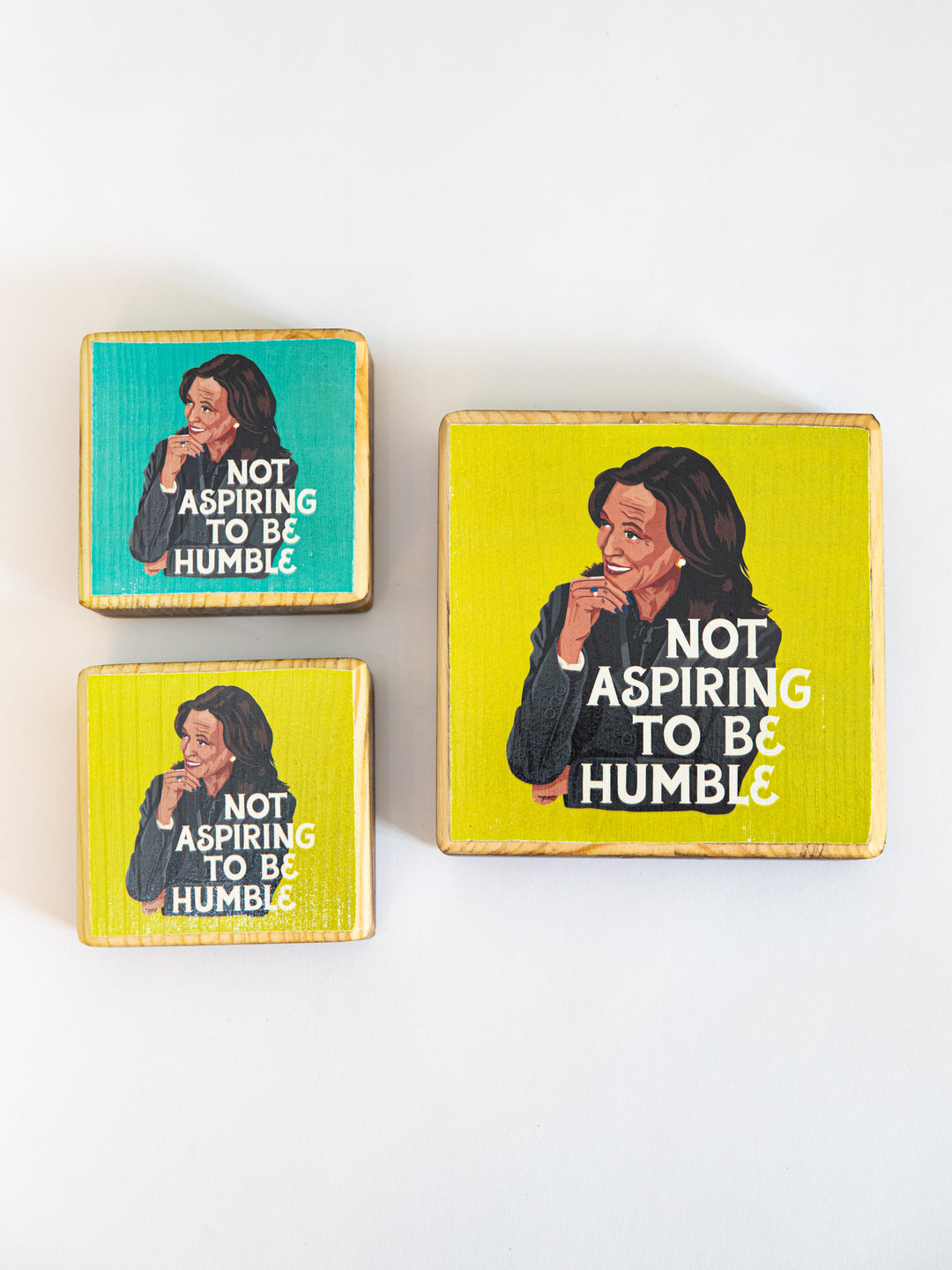 Kamala Harris, Not Aspiring to be Humble, Wood Art