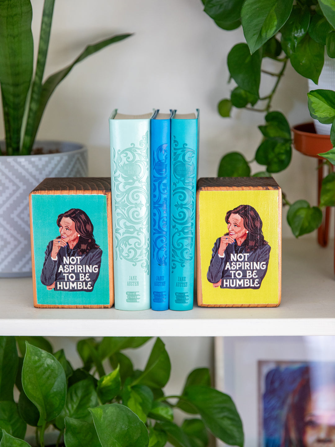 Kamala, Not Aspiring to be Humble, Single Wood Bookend