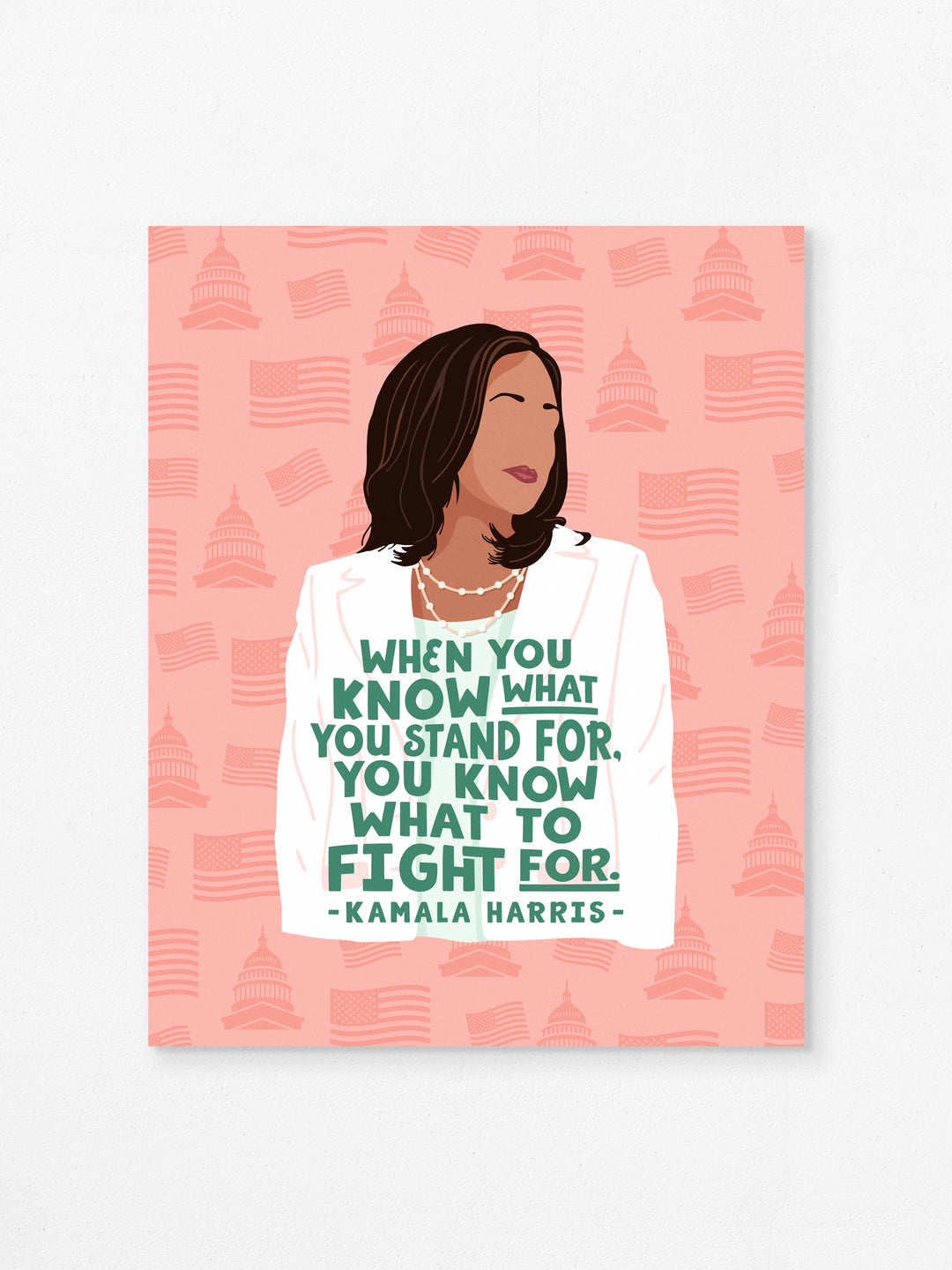 Kamala Harris - Fight Quote Wall Art Print