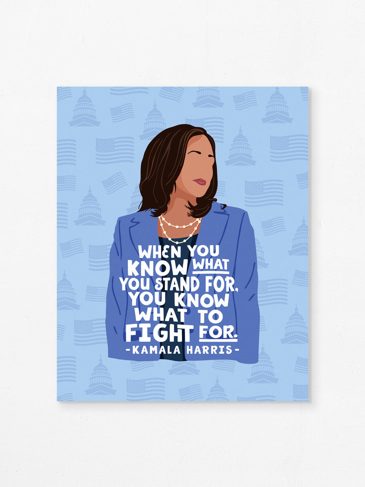 Kamala Harris - Fight Quote Wall Art Print
