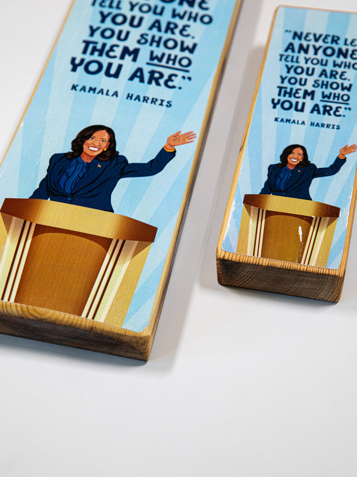 Kamala Harris, Convention Podium, Quote Wood Art