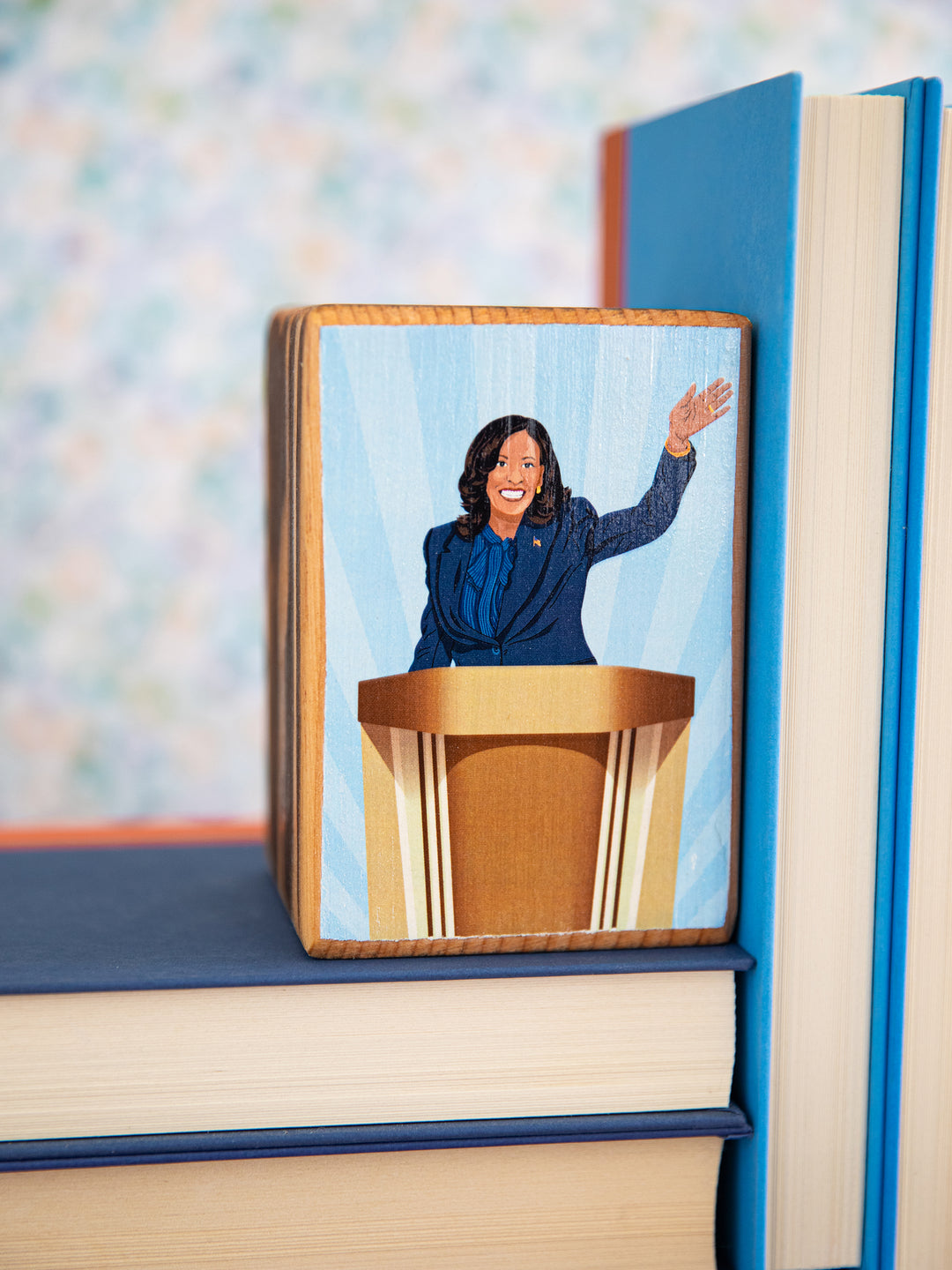 Kamala Harris, Show Them Who You Are, Quote Wood Bookend Set of 2