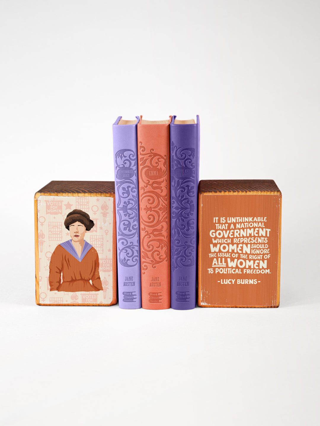 Lucy Burns Quote bookend set of 2