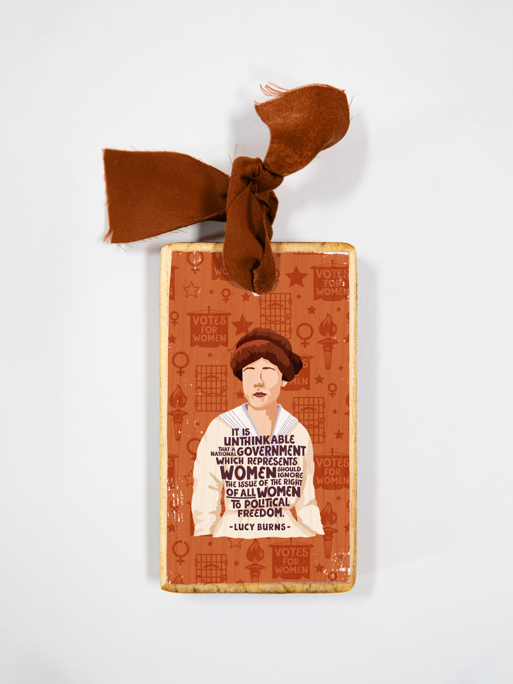 Lucy Burns, Quote Wood Ornament