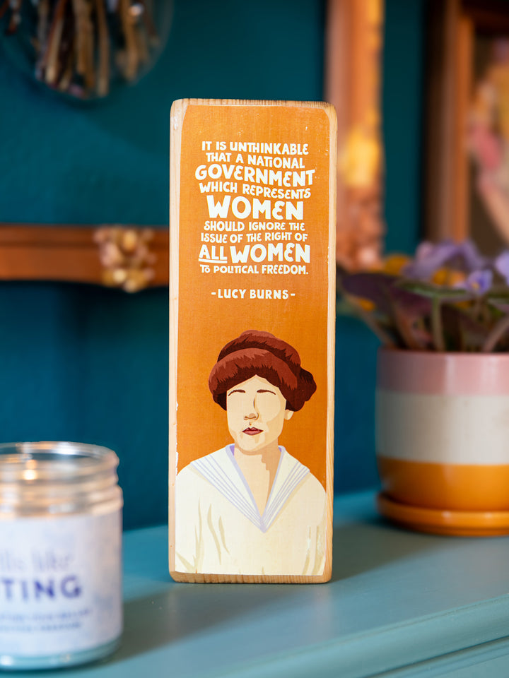 Lucy Burns Quote Panoramic wood art