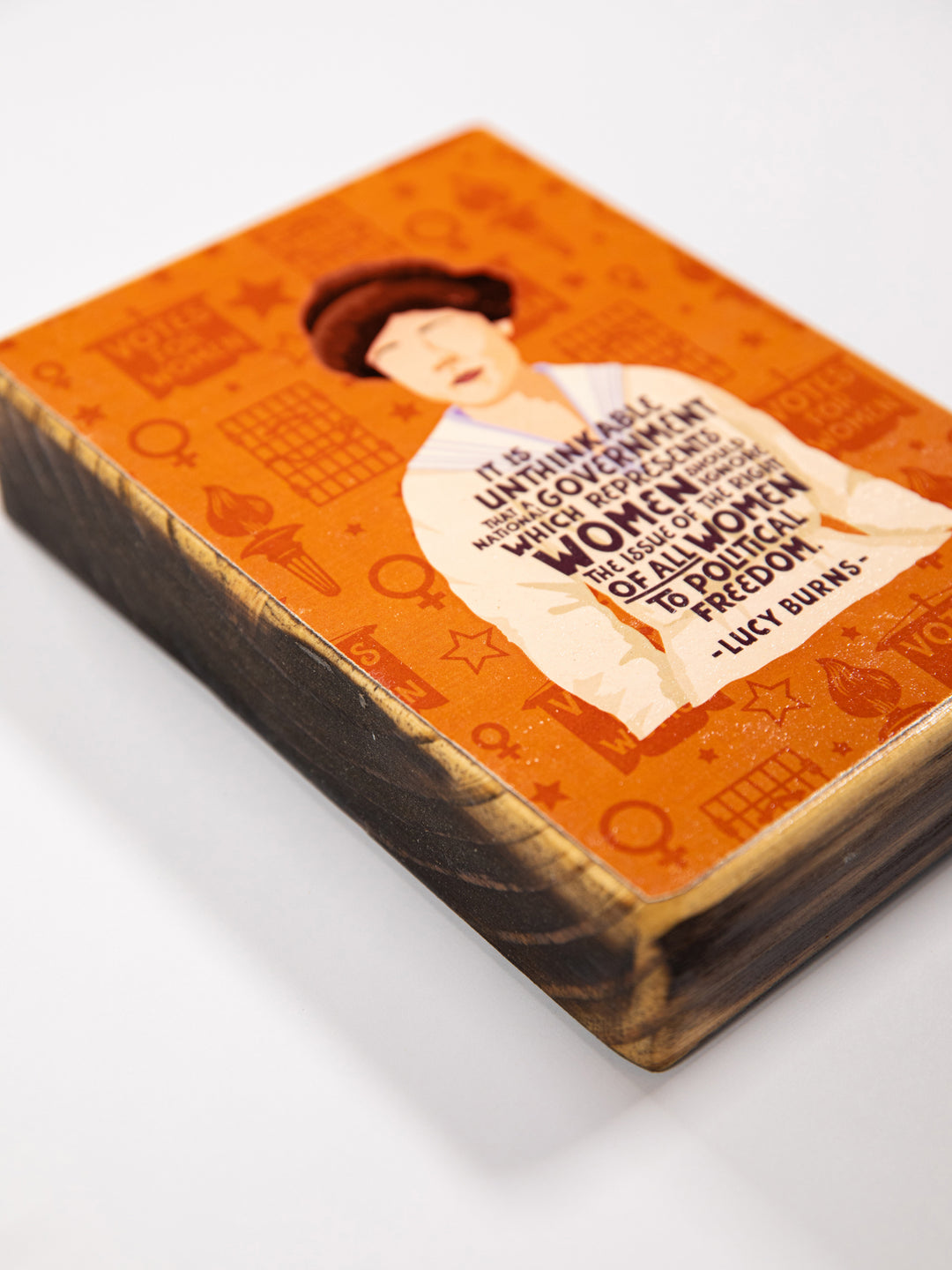 Lucy Burns Quote wood art