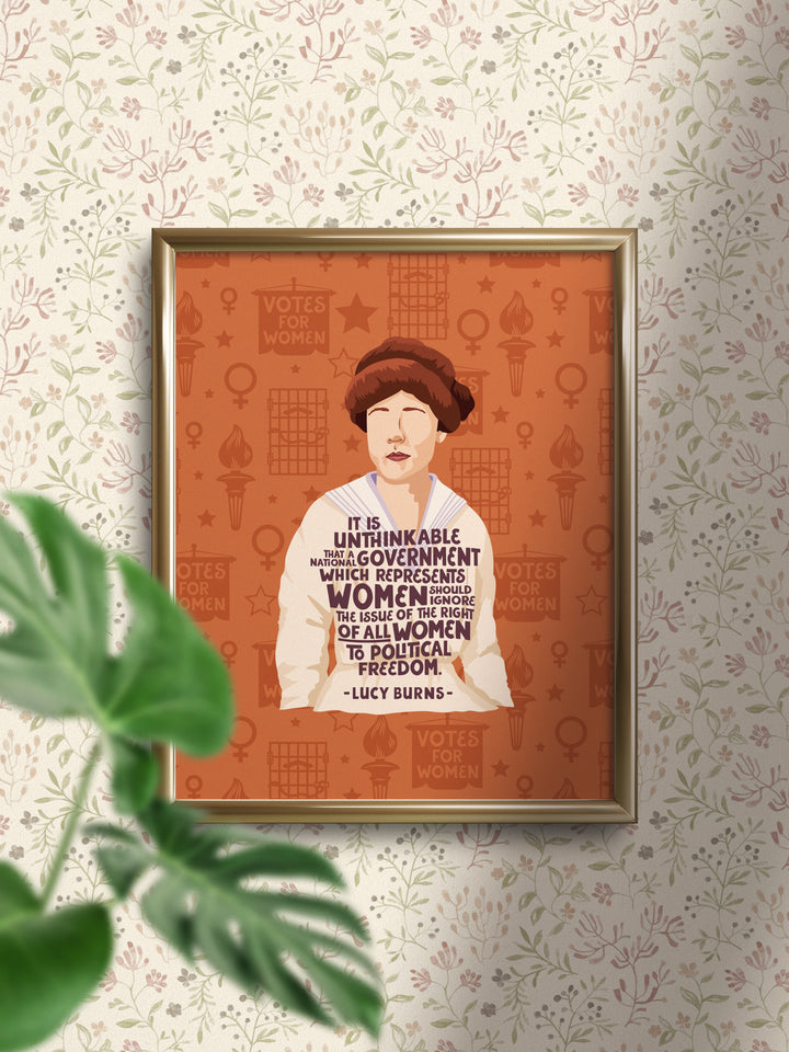 Lucy Burns quote art print