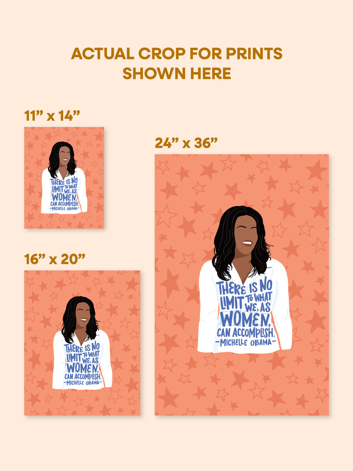 Michelle Obama Women Quote poster print