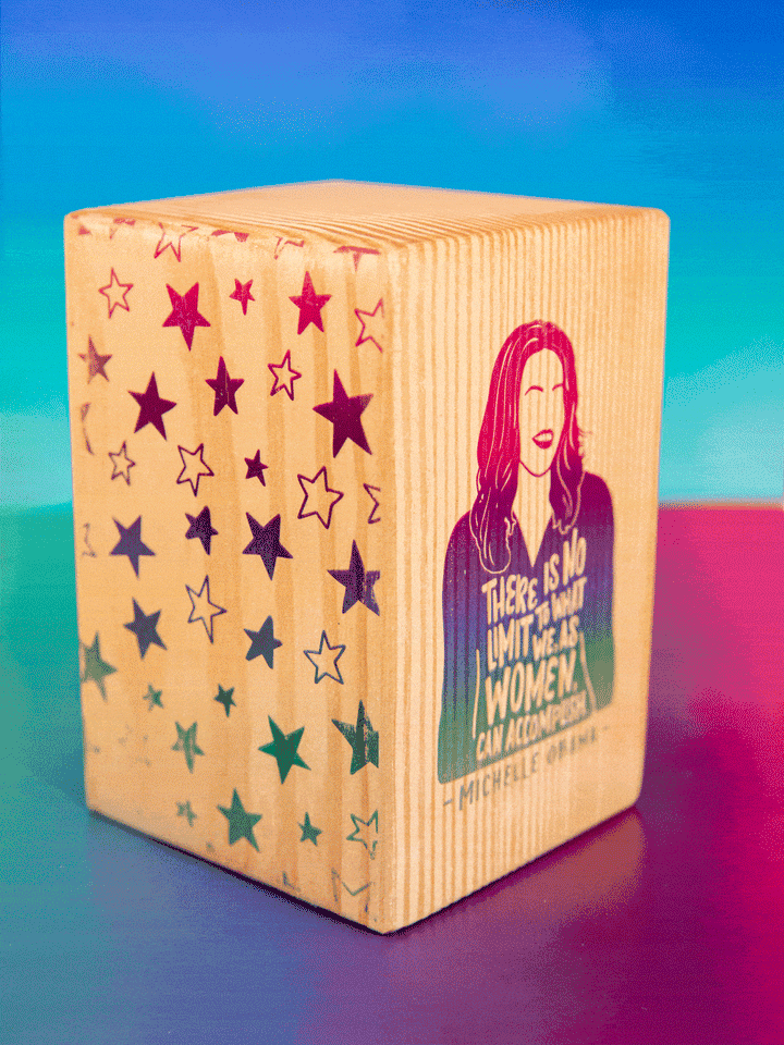 Individual Iconic Woman Bookend (Natural Wood)