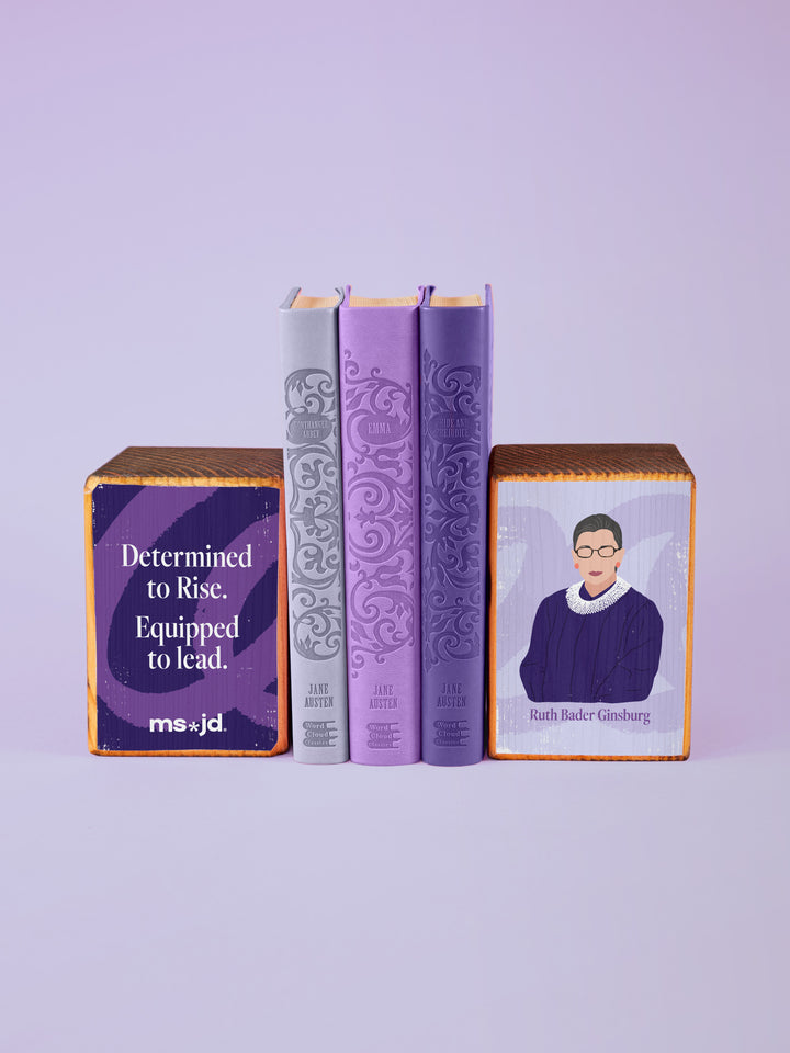 Ms. JD - Determined to Rise - Choose Your Favorite Iconic Woman Lawyer bookend set