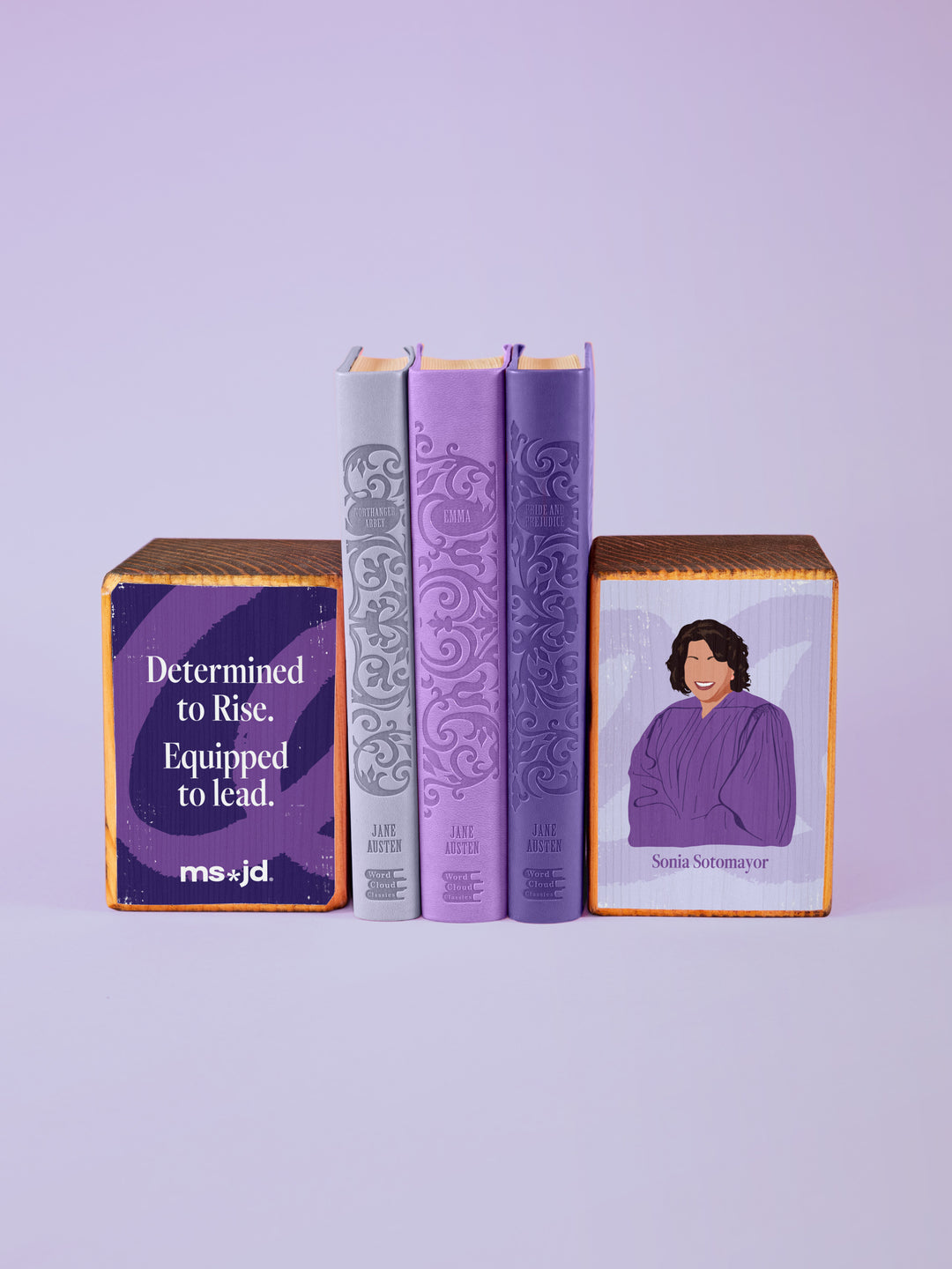 Ms. JD - Determined to Rise - Choose Your Favorite Iconic Woman Lawyer bookend set