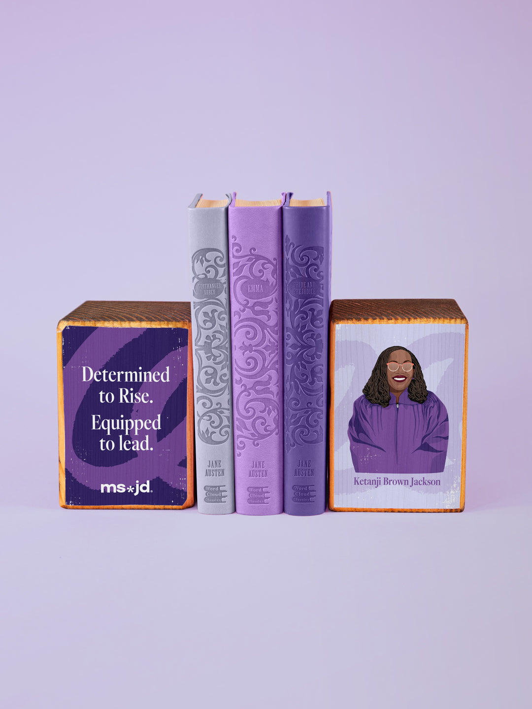 Ms. JD - Determined to Rise - Choose Your Favorite Iconic Woman Lawyer bookend set