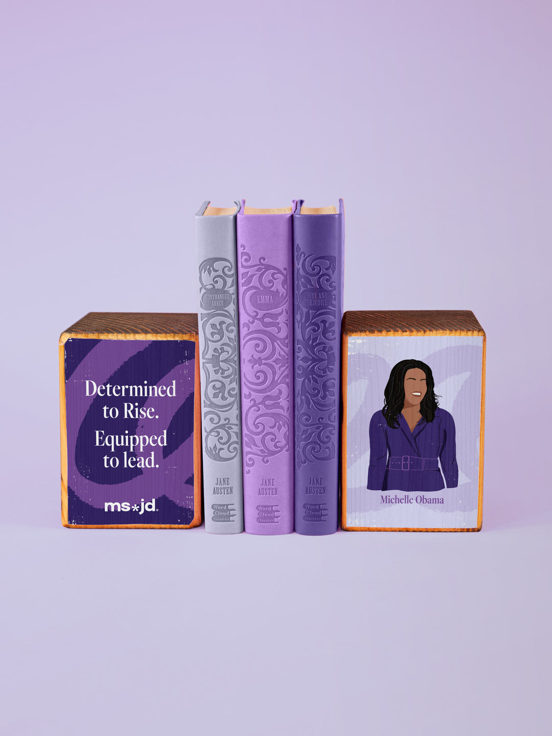 Ms. JD - Determined to Rise - Choose Your Favorite Iconic Woman Lawyer bookend set