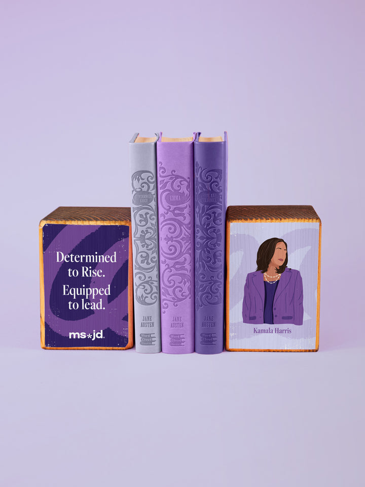 Ms. JD - Determined to Rise - Choose Your Favorite Iconic Woman Lawyer bookend set
