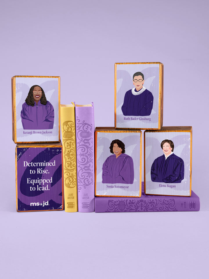 Ms. JD - Determined to Rise - Choose Your Favorite Iconic Woman Lawyer bookend set