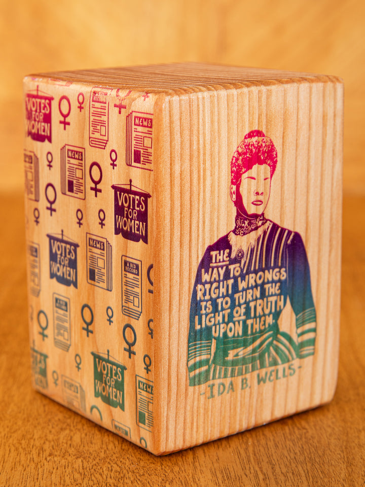 Individual Iconic Woman Bookend (Natural Wood)