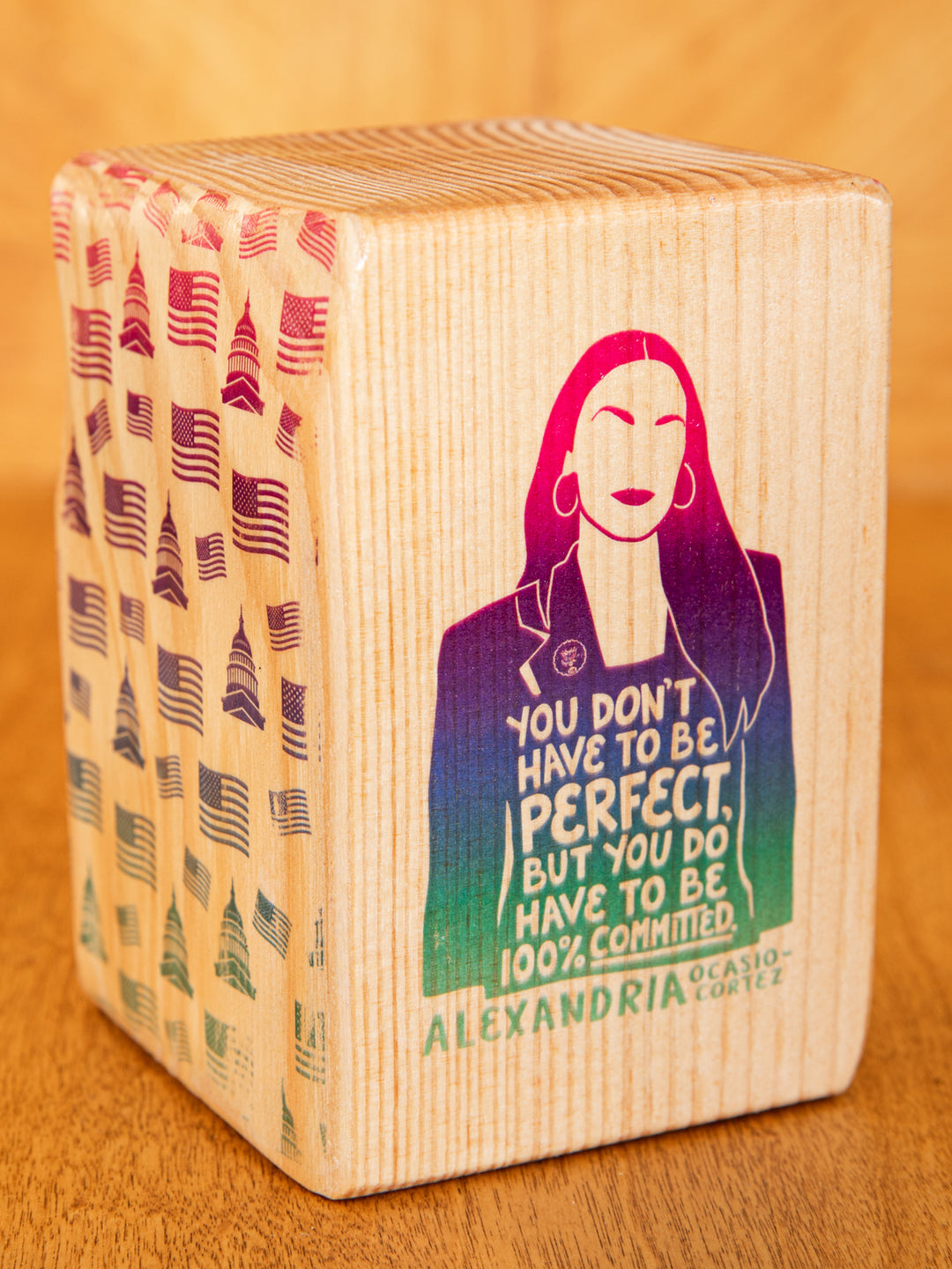 Individual Iconic Woman Bookend (Natural Wood)