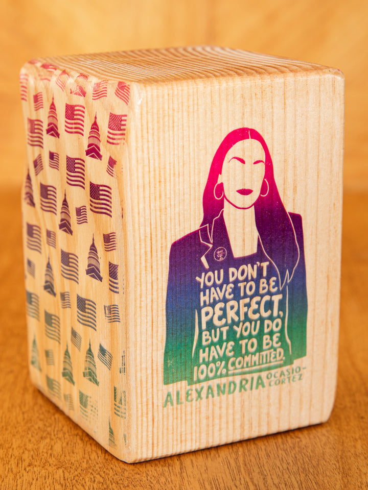 Individual Iconic Woman Bookend (Natural Wood)