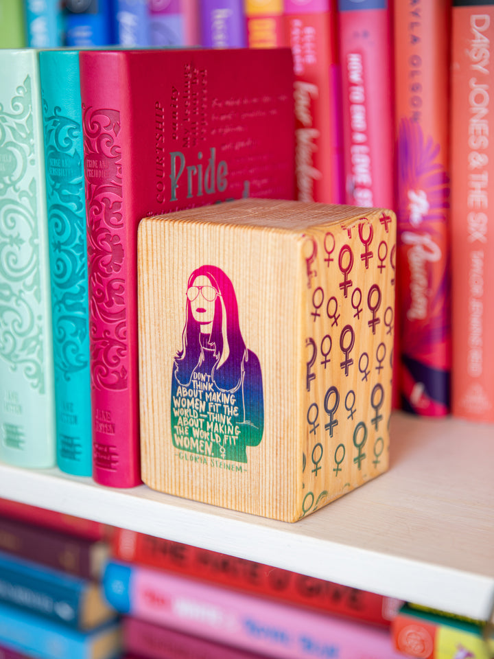 Individual Iconic Woman Bookend (Natural Wood)