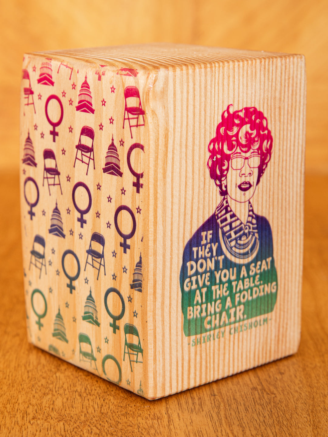 Individual Iconic Woman Bookend (Natural Wood)