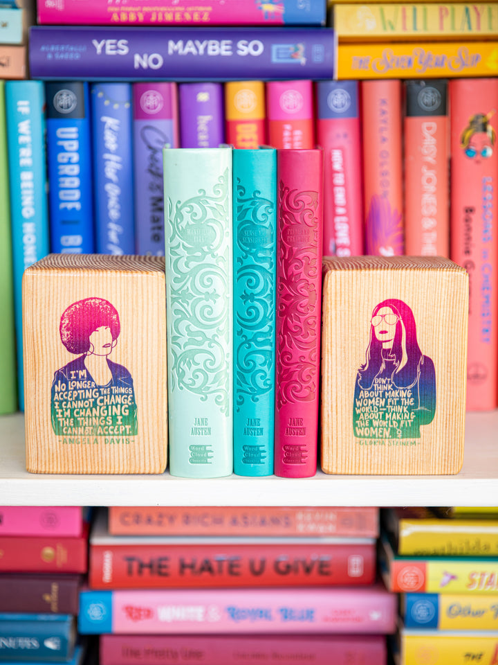 Individual Iconic Woman Bookend (Natural Wood)