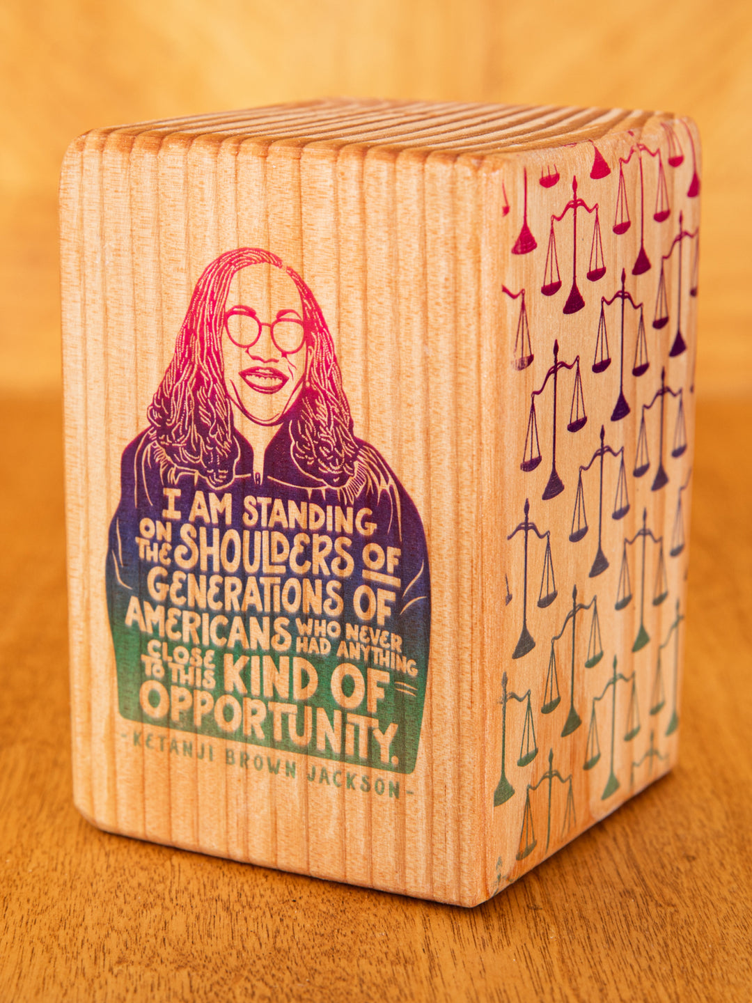 Individual Iconic Woman Bookend (Natural Wood)