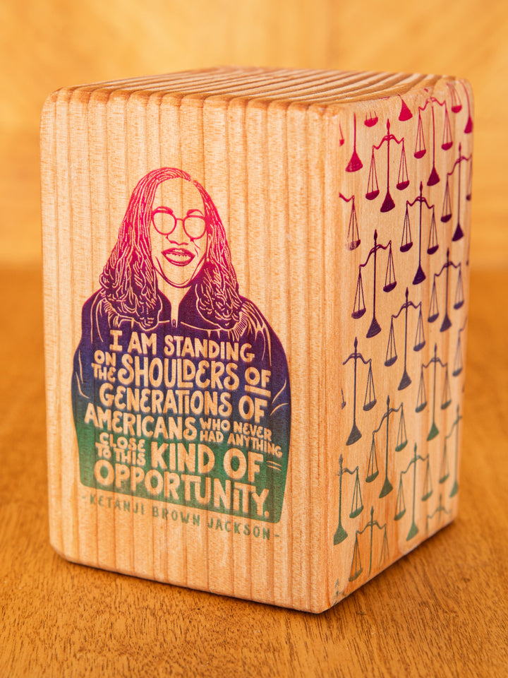 Individual Iconic Woman Bookend (Natural Wood)