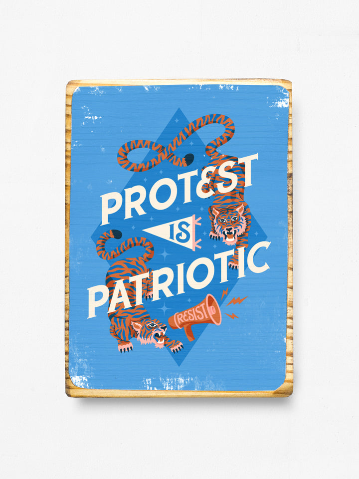 Protest is Patriotic, Protest Wood wall art