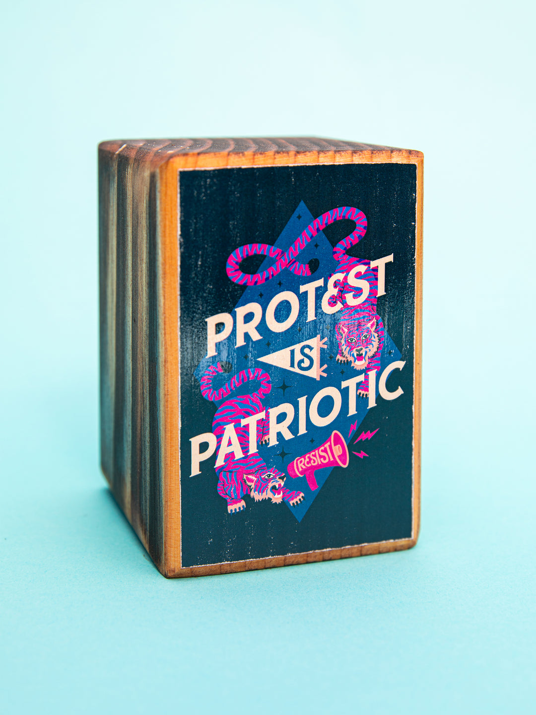 Protest Art Series, Single Wood Bookend