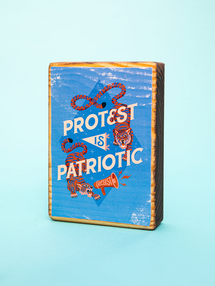 Protest is Patriotic, Protest Wood wall art