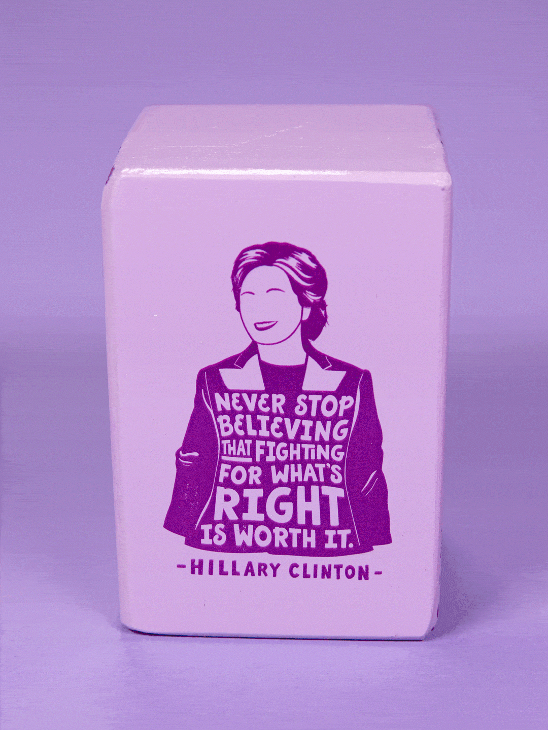 Individual Iconic Woman Bookend (Color Drenched Purple)
