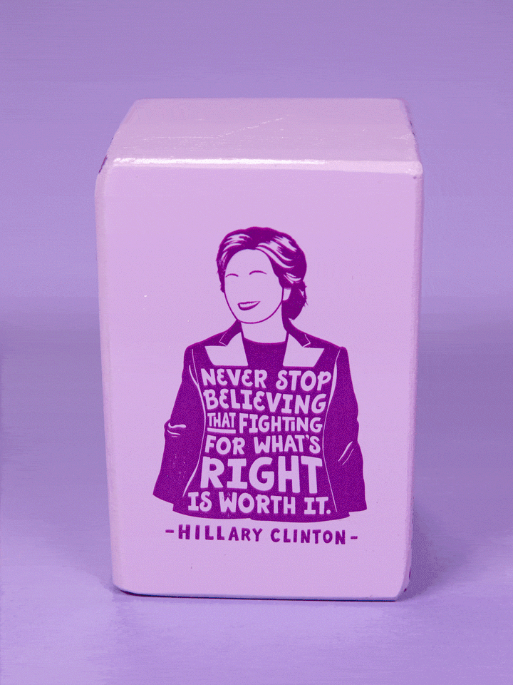 Individual Iconic Woman Bookend (Color Drenched Purple)