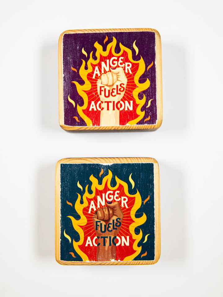 Resistance Art, Mini Wood Blocks