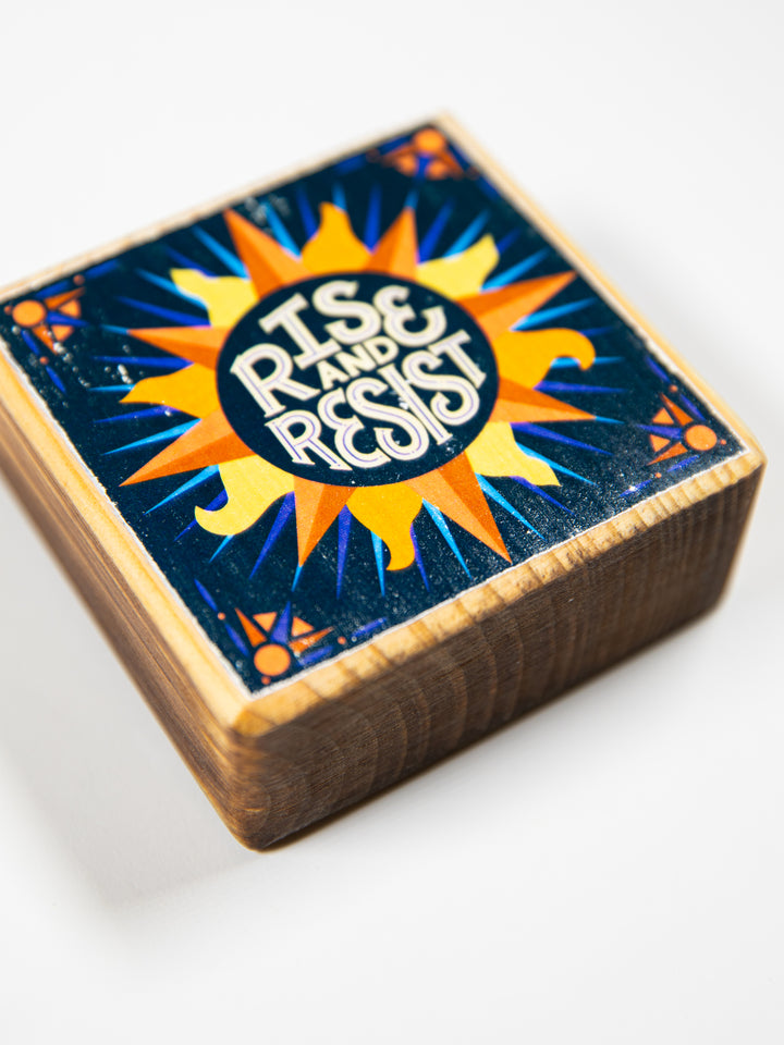 Resistance Art, Mini Wood Blocks