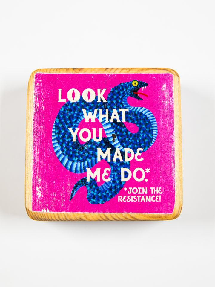 Resistance Art, Mini Wood Blocks
