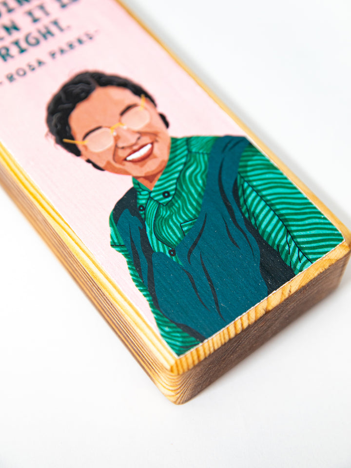 Rosa Parks Women Quote Panoramic wood art