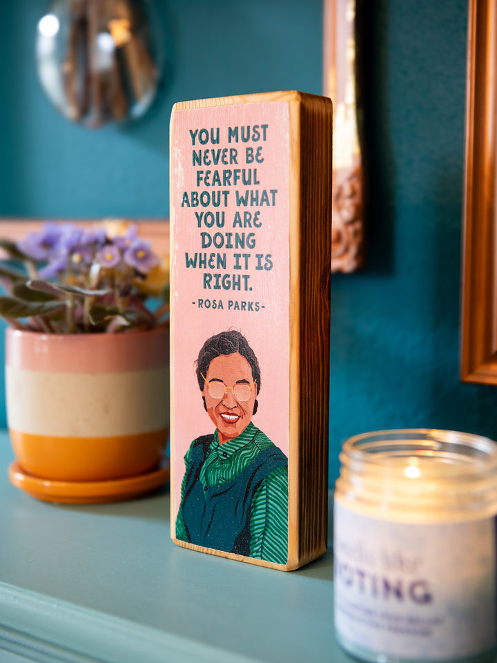 Rosa Parks Women Quote Panoramic wood art