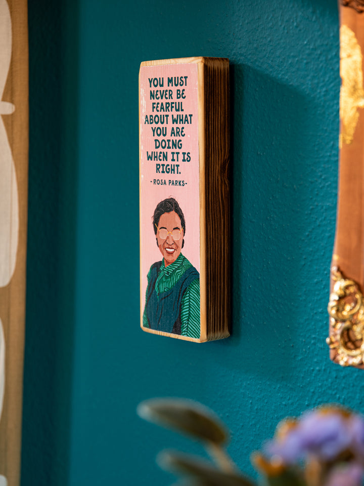 Rosa Parks Women Quote Panoramic wood art