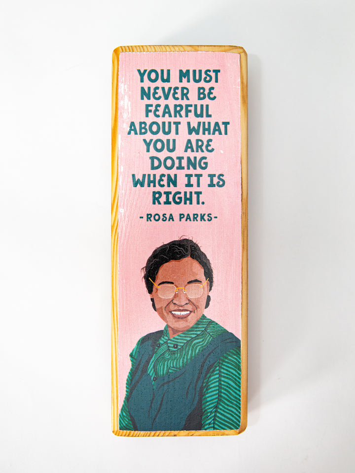 Rosa Parks Women Quote Panoramic wood art