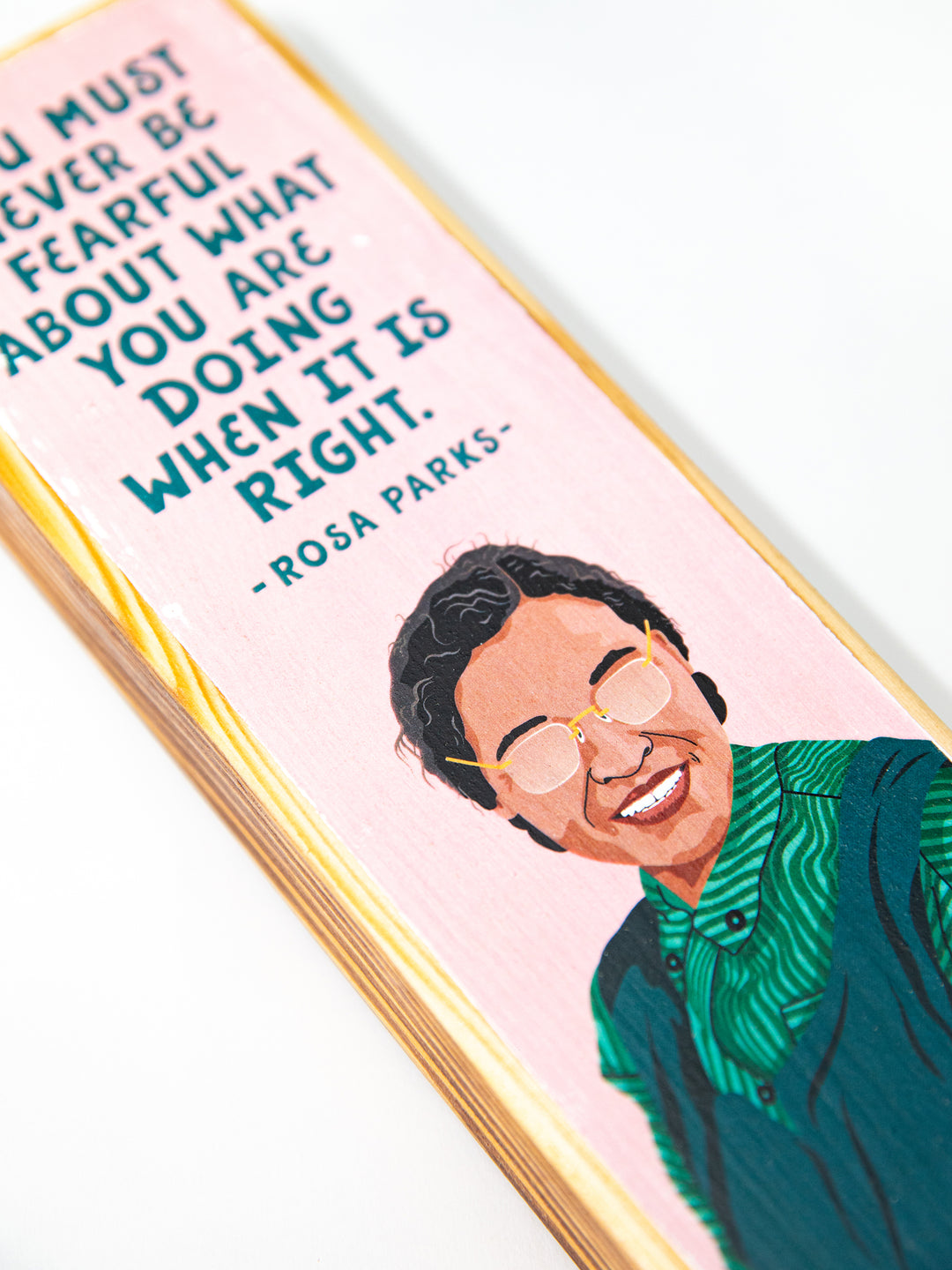 Rosa Parks Women Quote Panoramic wood art