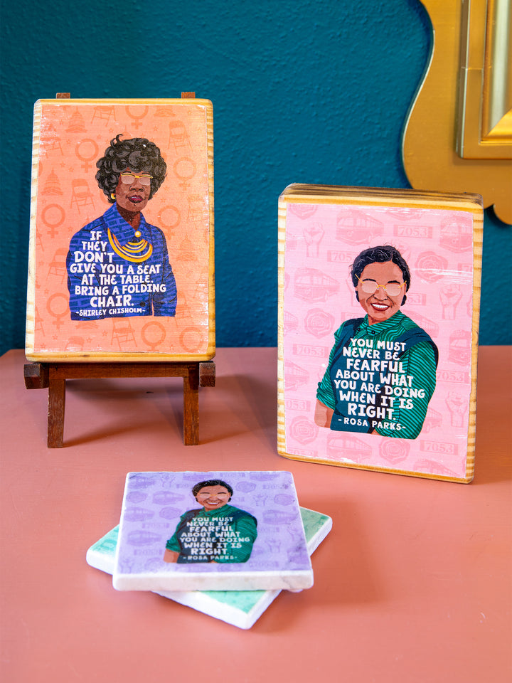 Rosa Parks Women Quote marble coasters