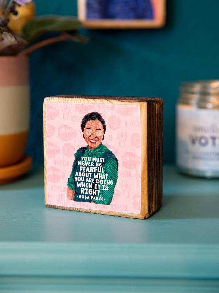 Rosa Parks Women Quote wood art