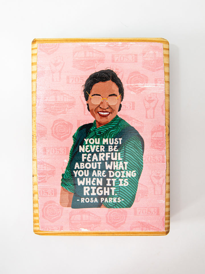 Rosa Parks Women Quote wood art