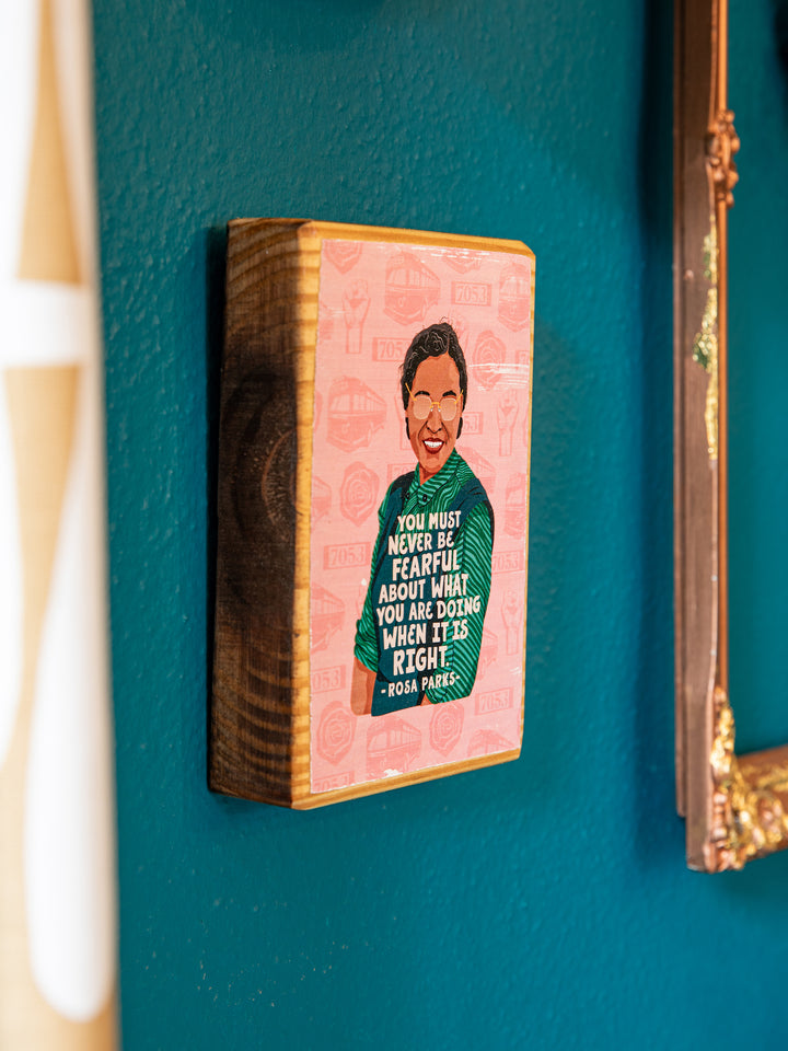 Rosa Parks Women Quote wood art