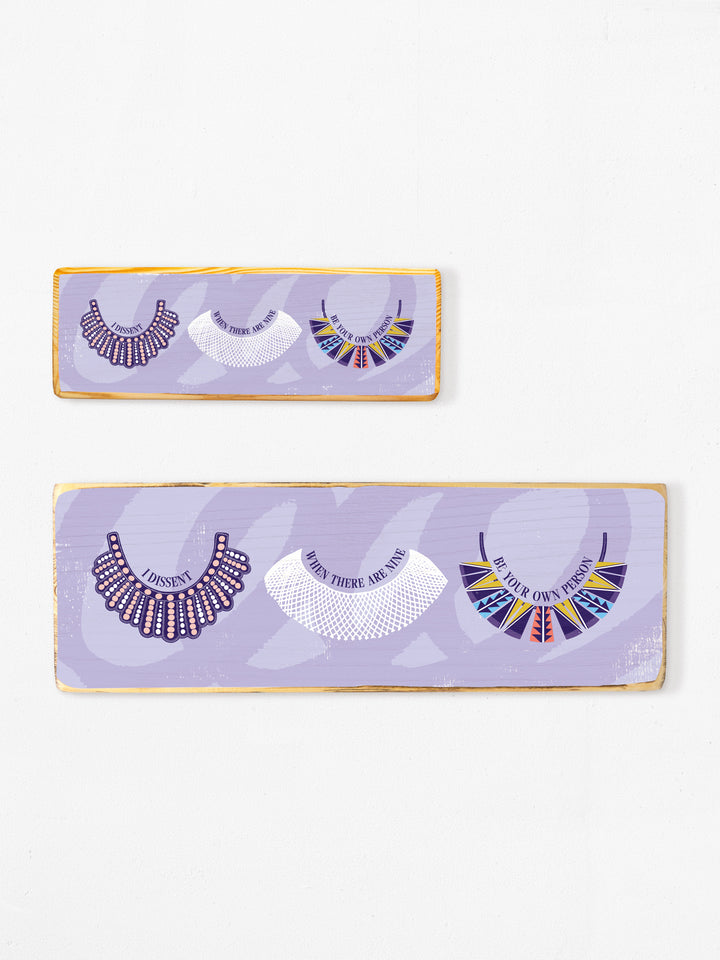 Ms. JD Dissent Collar Panoramic Wood Art
