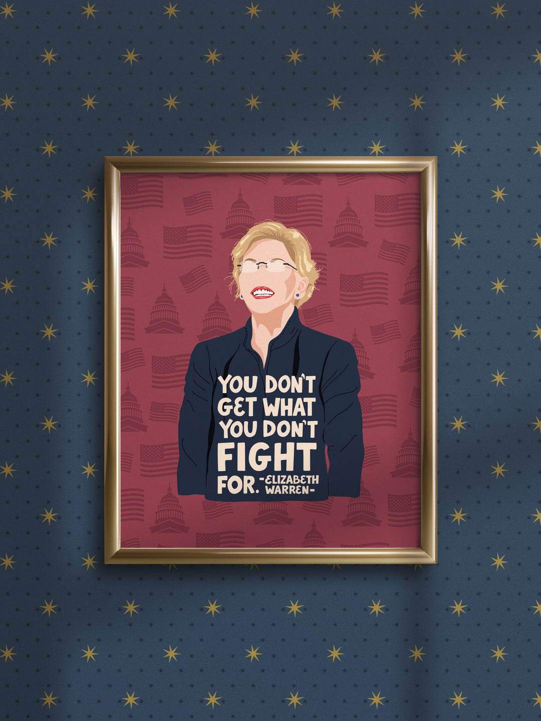 Elizabeth Warren quote art print