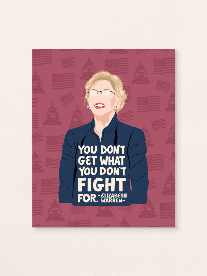 Elizabeth Warren quote art print