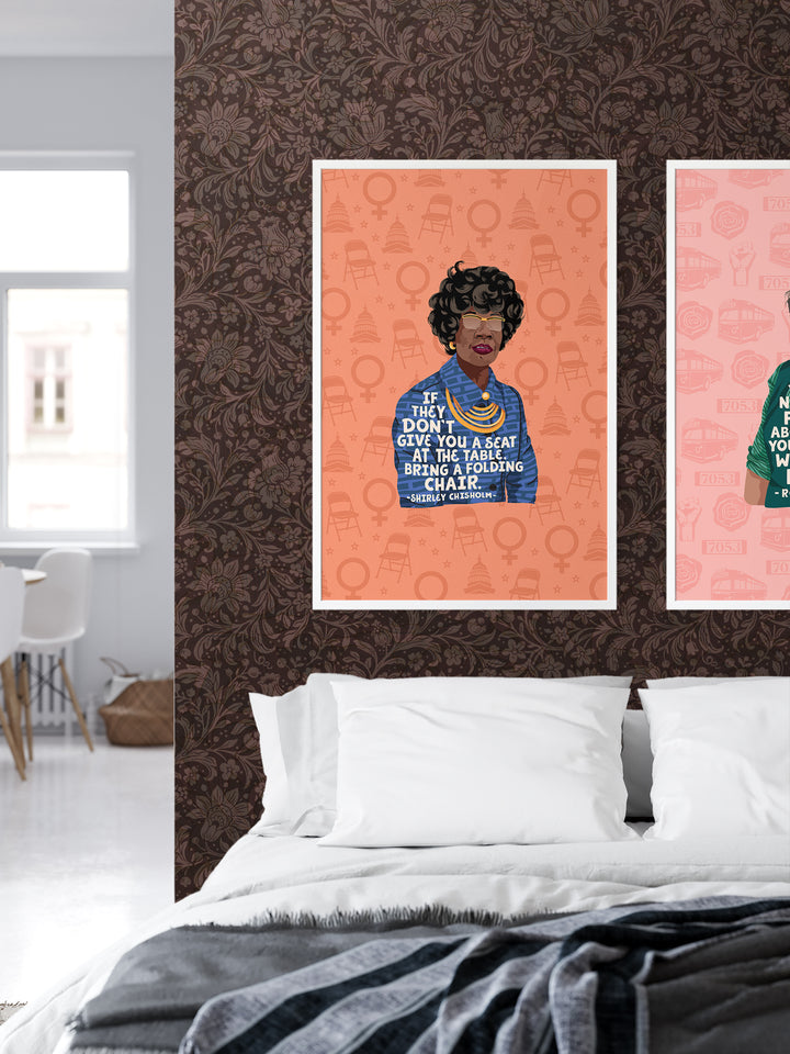 Shirley Chisholm Iconic Woman Quote poster print