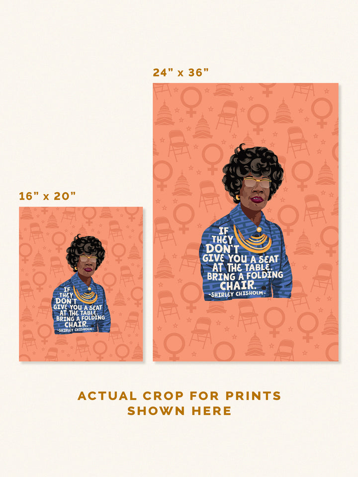 Shirley Chisholm Iconic Woman Quote poster print