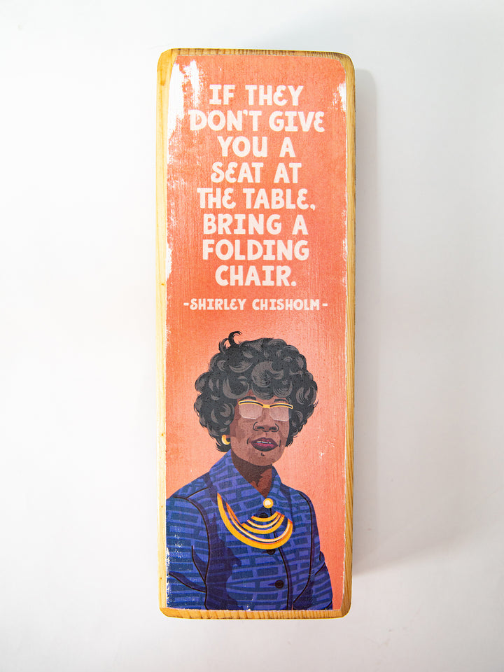 Shirley Chisholm Women Quote Panoramic wood art